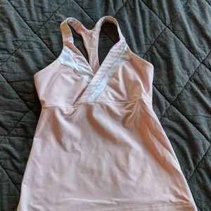 Pink Lululemon yoga top